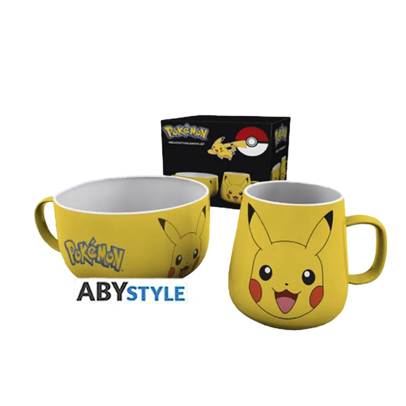 Abysse: Pokémon Pikachu - Frühstücksset ( Tasse & Schüssel )