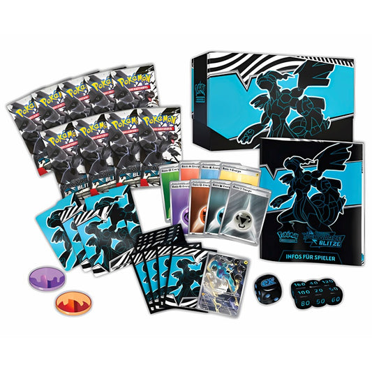 Pokémon Karten Karmesin & Purpur Schwarze Blitze Top-Trainer-Box