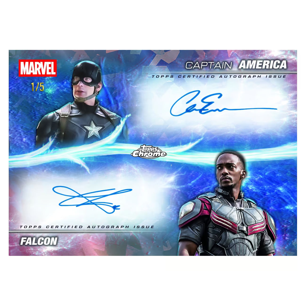 2025 Topps Chrome Marvel Sapphire Edition Trading Card Dual Auto
