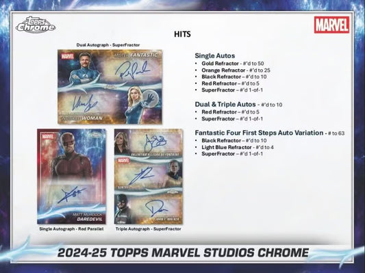 2025 topps Chrome Marvel Studios Hobby Box