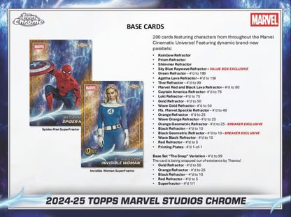2025 topps Chrome Marvel Studios Hobby Box