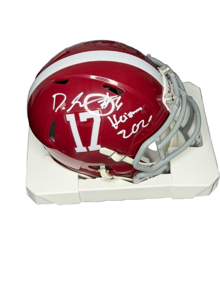 DeVonta Smith signierter Alabama University Heisman Mini Helm