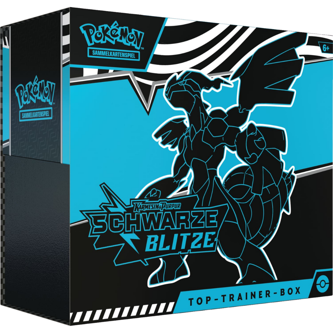 Pokémon Karten Karmesin & Purpur Schwarze Blitze Top-Trainer-Box
