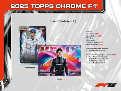 2025 Topps Chrome Formula 1 Hobby Box – Formel 1 Trading Cards
