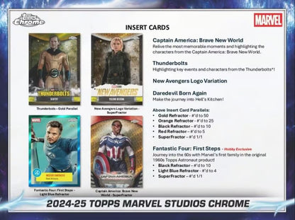 2025 topps Chrome Marvel Studios Hobby Box