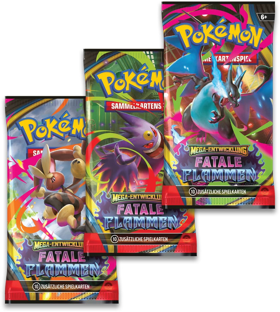 Pokémon TCG ME02 Mega-Entwicklung 3er-Pack Blister *Deutsche Version*