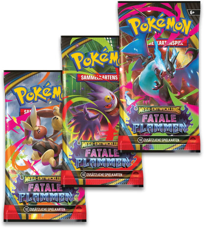 Pokémon TCG ME02 Mega-Entwicklung 3er-Pack Blister *Deutsche Version*
