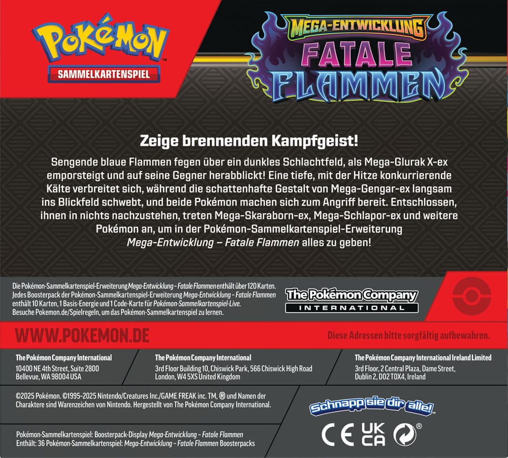 Pokémon TCG ME02 Fatale Flammen Booster Display (36) *Deutsche Version*